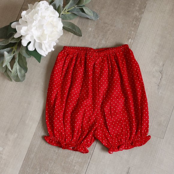 Red and White Smocked Dress with Bloomer Size 9 Month Boutique ADORABLE! NWOT - Picture 4 of 7